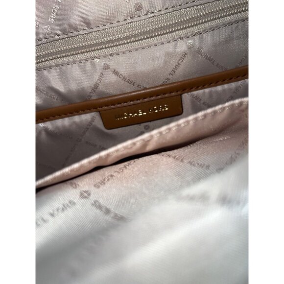 Michael Kors backpack jaycee large front pocket backpack MK Signature brown - Picture 10 of 11